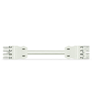 pre-assembled interconnecting cable; Eca; Socket/plug; 4-pole; Cod. A; H05Z1Z1-F 4G 1.5 mm²; 4m; 1,50 mm²; white
