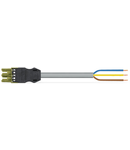 pre-assembled connecting cable; Eca; Socket/open-ended; 3-pole; Cod. B; H05VV-F 3 x 1.0 mm²; 4m; 1,00 mm²; light green