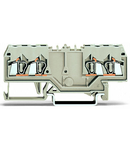 Double potential terminal block; 2.5 mm²; suitable for Ex e II applications; with double, center marker slot; for DIN-rail 35 x 15 and 35 x 7.5; CAGE CLAMP®; 2,50 mm²; light gray