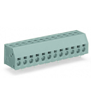 2-conductor PCB terminal block; 1.5 mm²; Pin spacing 5 mm; 10-pole; PUSH WIRE®; 1,50 mm²; gray