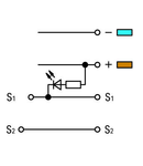 4-conductor sensor terminal block; LED (red); for NPN-(low-side) switching sensors; with colored conductor entries; 2.5 mm²; CAGE CLAMP®; 2,50 mm²; gray