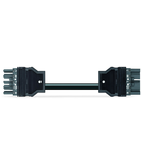 pre-assembled interconnecting cable; Eca; Socket/plug; 5-pole; Cod. L; H05VV-F 5G 2.5 mm²; 4m; 2,50 mm²; dark gray