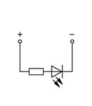 1-conductor/1-pin component carrier terminal block; LED (red); 24 VDC; for DIN-rail 35 x 15 and 35 x 7.5; 4 mm²; CAGE CLAMP®; 4,00 mm²; gray