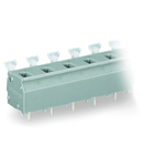 PCB terminal block; push-button; 2.5 mm²; Pin spacing 10/10.16 mm; 10-pole; CAGE CLAMP®; commoning option; 2,50 mm²; gray