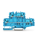 Double-deck terminal block; Through/through terminal block; N/N; without marker carrier; for Ex e II and Ex i applications; for DIN-rail 35 x 15 and 35 x 7.5; 2.5 mm²; Push-in CAGE CLAMP®; 2,50 mm²; blue