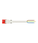pre-assembled connecting cable; Eca; Plug/open-ended; 3-pole; Cod. P; H05Z1Z1-F 3G 2.5 mm²; 2 m; 2,50 mm²; red