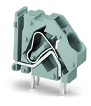 Stackable PCB terminal block; 16 mm²; Pin spacing 10 mm; 1-pole; CAGE CLAMP®; commoning option; 16,00 mm²; light gray