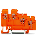 3-conductor sensor/actuator terminal block; with colored conductor entries; 2.5 mm²; CAGE CLAMP®; 2,50 mm²; orange