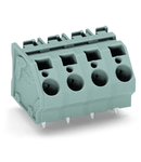 PCB terminal block; 6 mm²; Pin spacing 10 mm; 4-pole; CAGE CLAMP®; commoning option; 6,00 mm²; gray