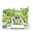 1-conductor/1-pin ground carrier terminal block; suitable for Ex nA applications; for DIN-rail 35 x 15 and 35 x 7.5; 2.5 mm²; Push-in CAGE CLAMP®; 2,50 mm²; green-yellow