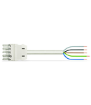 pre-assembled connecting cable; Cca; Socket/open-ended; 5-pole; Cod. A; H05Z1Z1-F 5G 2.5 mm²; 1 m; 2,50 mm²; white