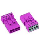 Plug; 4-pole; 1,50 mm²; pink