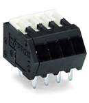 THR PCB terminal block; Locking slides; 0.5 mm²; Pin spacing 2.5 mm; 5-pole; CAGE CLAMP®; 0,50 mm²; black