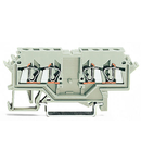 Double potential terminal block; 2.5 mm²; suitable for Ex e II applications; lateral marker slots; for DIN-rail 35 x 15 and 35 x 7.5; CAGE CLAMP®; 2,50 mm²; light gray