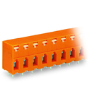 PCB terminal block; push-button; 2.5 mm²; Pin spacing 7.62 mm; 4-pole; CAGE CLAMP®; 2,50 mm²; orange