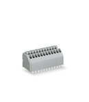 PCB terminal block; push-button; 0.5 mm²; Pin spacing 2.5 mm; 4-pole; Push-in CAGE CLAMP®; 0,50 mm²; gray