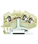 3-conductor shield terminal block; 2.5 mm²; center marking; for DIN-rail 35 x 15 and 35 x 7.5; CAGE CLAMP®; 2,50 mm²; white