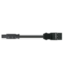 pre-assembled adapter cable; Eca; Socket/plug MIDI; 3-pole; Cod. A; H05Z1Z1-F 3G 2.5 mm²; 6 m; 2,50 mm²; black