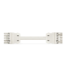 pre-assembled interconnecting cable; Eca; Socket/plug; 5-pole; Cod. A; H05VV-F 5G 2.5 mm²; 2 m; 2,50 mm²; white