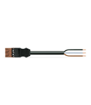 pre-assembled connecting cable; Eca; Plug/open-ended; 3-pole; Cod. S; H05VV-F 3 x 1.5 mm²; 7 m; 1,50 mm²; brown