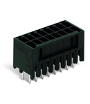 THR male header, 2-row; 0.8 x 0.8 mm solder pin; straight; 100% protected against mismating; Pin spacing 3.5 mm; 2 x 16-pole; black