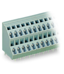 Double-deck PCB terminal block; 2.5 mm²; Pin spacing 5 mm; 2 x 7-pole; CAGE CLAMP®; 2,50 mm²; green-yellow, blue, gray