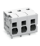 PCB terminal block; 4 mm²; Pin spacing 7.5 mm; 3-pole; Push-in CAGE CLAMP®; 4,00 mm²; gray