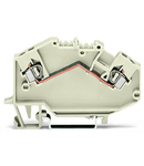 2-conductor through terminal block; 2.5 mm²; suitable for Ex e II applications; center marking; for DIN-rail 35 x 15 and 35 x 7.5; CAGE CLAMP®; 2,50 mm²; light gray