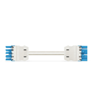 pre-assembled interconnecting cable; Eca; Socket/plug; 5-pole; Cod. I; H05Z1Z1-F 5G 2.5 mm²; 5 m; 2,50 mm²; blue