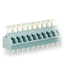 PCB terminal block; push-button; 2.5 mm²; Pin spacing 5/5.08 mm; 3-pole; CAGE CLAMP®; commoning option; 2,50 mm²; gray