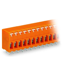 PCB terminal block; push-button; 2.5 mm²; Pin spacing 5.08 mm; 4-pole; CAGE CLAMP®; 2,50 mm²; orange