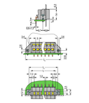 PCB terminal block; 2.5 mm²; Pin spacing 5 mm; 6-pole; CAGE CLAMP®; clamping collar; 2,50 mm²; gray