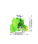 Double-deck terminal block; 4-conductor ground terminal block; PE; with end plate; with marker carrier; internal commoning; for DIN-rail 35 x 15 and 35 x 7.5; 1 mm²; Push-in CAGE CLAMP®; 1,00 mm²; green-yellow