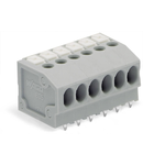 PCB terminal block; push-button; 1.5 mm²; Pin spacing 3.5 mm; 22-pole; Push-in CAGE CLAMP®; 1,50 mm²; gray