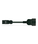 pre-assembled interconnecting cable; Plug/SCHUKO coupler; 3-pole; Cod. A; H05VV-F 3G 1.5 mm²; 7 m; 1,50 mm²; black