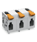 PCB terminal block; lever; 4 mm²; Pin spacing 11.5 mm; 6-pole; Push-in CAGE CLAMP®; 4,00 mm²; gray