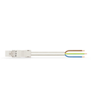 pre-assembled connecting cable; Eca; Plug/open-ended; 3-pole; Cod. A; H05Z1Z1-F 3G 1.0 mm²; 5 m; 1,00 mm²; white