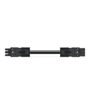 pre-assembled interconnecting cable; Eca; Socket/plug; 3-pole; Cod. A; H05Z1Z1-F 3G 1.5 mm²; 3 m; 1,50 mm²; black