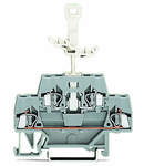 Double-deck terminal block; for DIN-rail 35 x 15 and 35 x 7.5; 2.5 mm²; CAGE CLAMP®; 2,50 mm²; gray/gray