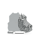 Double-deck terminal block; with gray separator; L; oversized; contact inserts only on upper deck; for DIN-rail 35 x 15 and 35 x 7.5; 2.5 mm²; Push-in CAGE CLAMP®; 2,50 mm²; gray