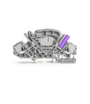 2-conductor through terminal block; 6 mm²; with touch-proof test socket; for 4 mm Ø test plugs; side and center marking; for DIN-rail 35 x 15 and 35 x 7.5; Push-in CAGE CLAMP®; 6,00 mm²; gray