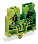 2-conductor center terminal block; without push-buttons; 2.5 mm²; CAGE CLAMP®; 2,50 mm²; green-yellow