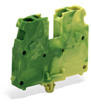 2-conductor center terminal block; without push-buttons; 2.5 mm²; CAGE CLAMP®; 2,50 mm²; green-yellow