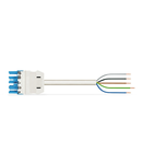 pre-assembled connecting cable; Eca; Socket/open-ended; 5-pole; Cod. I; H05Z1Z1-F 5G 1.5 mm²; 5 m; 1,50 mm²; blue