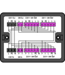 Distribution box; 230 V + SMI; 2 inputs; 6 outputs; Cod. A, B; MINI, MIDI; black