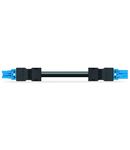 pre-assembled interconnecting cable; Eca; Socket/plug; 2-pole; Cod. I; H05VV-F 2 x 1.5 mm²; 5 m; 1,50 mm²; blue