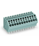 PCB terminal block; 4 mm²; Pin spacing 5 mm; 9-pole; CAGE CLAMP®; commoning option; 4,00 mm²; gray