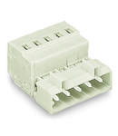 1-conductor male connector; 100% protected against mismating; 2.5 mm²; Pin spacing 5 mm; 13-pole; 2,50 mm²; light gray