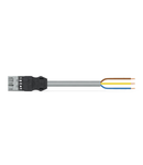 pre-assembled connecting cable; Eca; Plug/open-ended; 3-pole; Cod. B; H05VV-F 3 x 1.0 mm²; 2 m; 1,00 mm²; gray