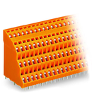 Quadruple-deck PCB terminal block; 2.5 mm²; Pin spacing 5.08 mm; 4 x 3-pole; CAGE CLAMP®; 2,50 mm²; orange